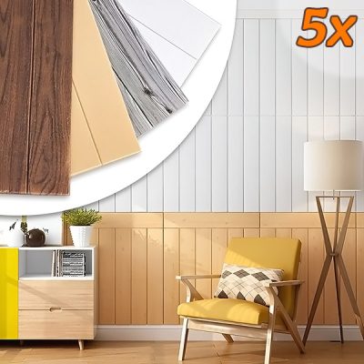 Paneles 3D Autoadhesivos Imitando Madera (5 Unidades) | INSTAWOOD